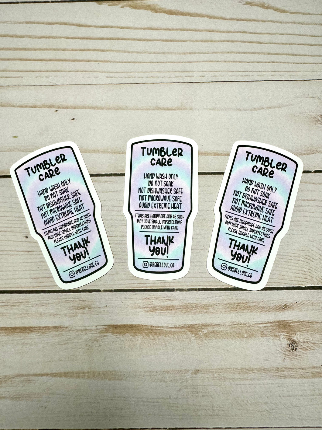 Tumbler Care Cards – Sweet Mailers
